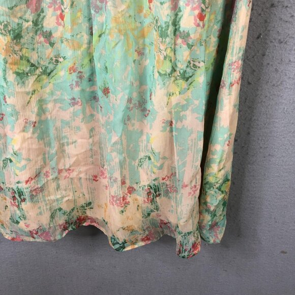 Sundance Dress Womens 4 Multicolor Silk Floral Cap Sleeve Lined Pastel Midi - Picture 10 of 16